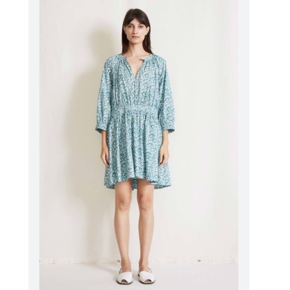 Apiece Apart Dress Cobano Fauna Mini in Blue Floral